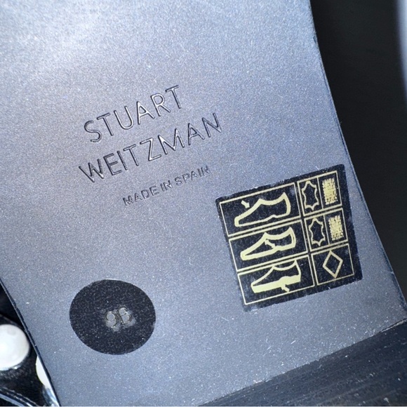 Stuart Weitzman Portia Pearl 50/50 Black OTK Boots 9 - Picture 7 of 9